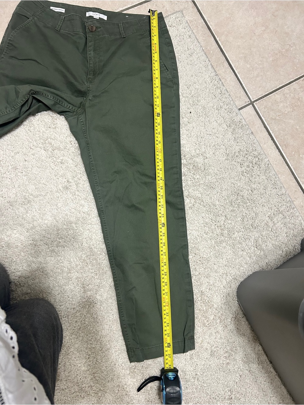 Bundle of 2 -LOFT Olive Green&tan Chinos - Classic Casual Trousers excellent! - Picture 12 of 15